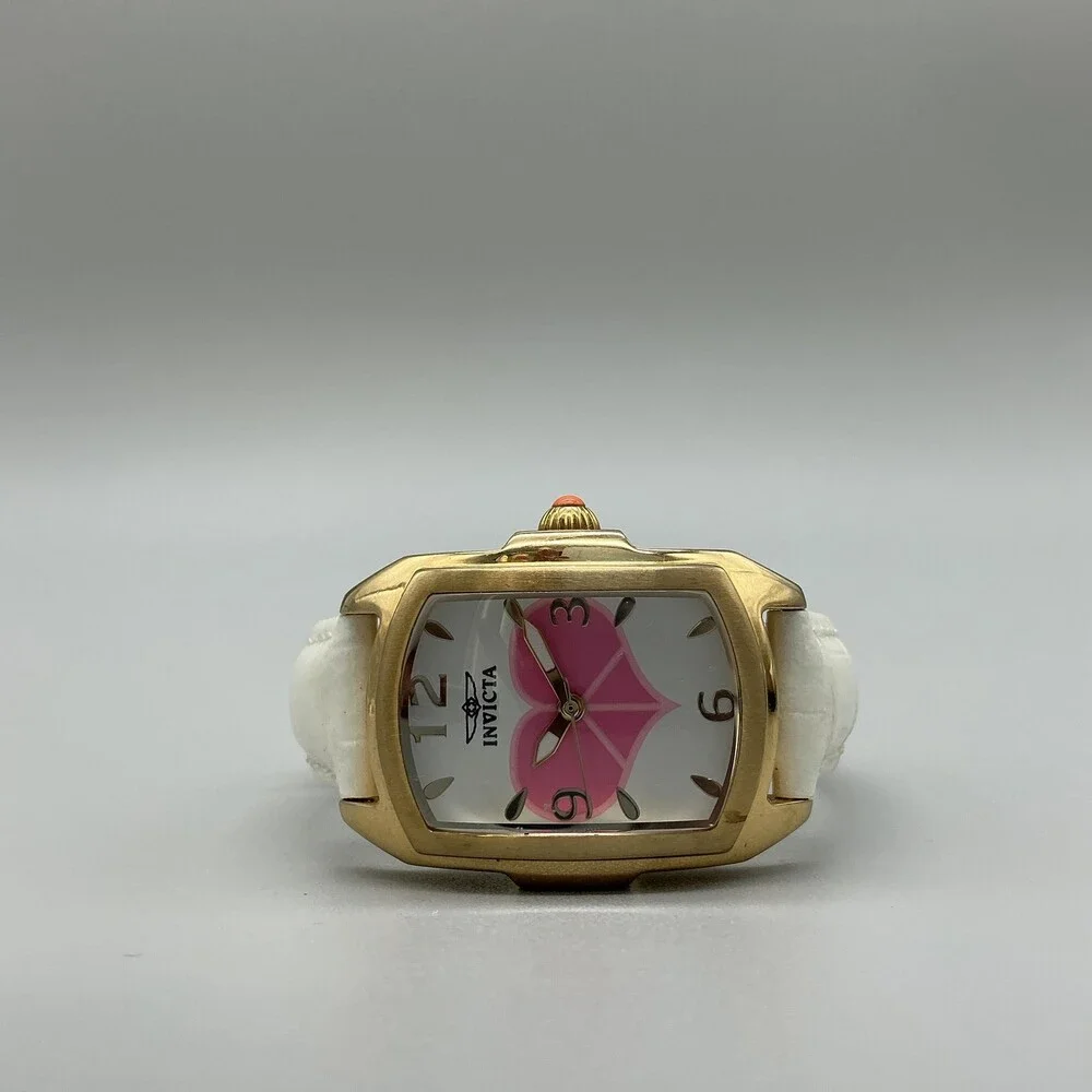 Invicta Lupah 19841 Peace & Love Womens Watch 29mm Gold Tone in Box New Battery